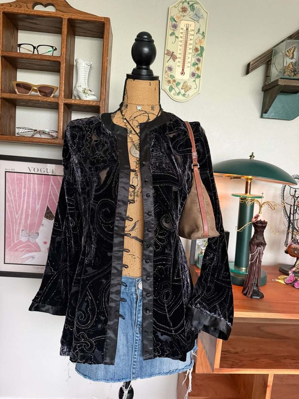 Burnout Velvet Whimsigoth Cardigan
